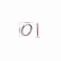 1 Pair Simple Style Circle Sterling Silver Inlay Zircon White Gold Plated Gold Plated Earrings sku image 11