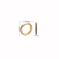 1 Pair Simple Style Circle Sterling Silver Inlay Zircon White Gold Plated Gold Plated Earrings sku image 4
