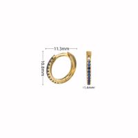 1 Pair Simple Style Circle Sterling Silver Inlay Zircon White Gold Plated Gold Plated Earrings sku image 8