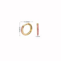 1 Pair Simple Style Circle Sterling Silver Inlay Zircon White Gold Plated Gold Plated Earrings sku image 12
