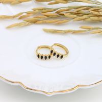 1 Pair Elegant Lady Color Block Sterling Silver Plating Inlay Zircon White Gold Plated Gold Plated Hoop Earrings main image 5
