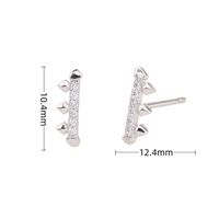 1 Pair Simple Style Geometric Sterling Silver Inlay Zircon White Gold Plated Gold Plated Ear Studs sku image 1