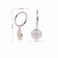 1 Pair Lady Simple Style Star Sterling Silver Plating Inlay Zircon White Gold Plated Gold Plated Drop Earrings sku image 1