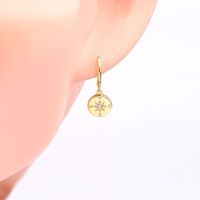 1 Pair Lady Simple Style Star Sterling Silver Plating Inlay Zircon White Gold Plated Gold Plated Drop Earrings main image 4