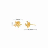 1 Pair Simple Style Flower Sterling Silver Plating White Gold Plated Gold Plated Ear Studs sku image 2