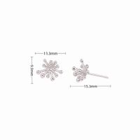 1 Pair Simple Style Flower Sterling Silver Plating White Gold Plated Gold Plated Ear Studs sku image 1
