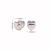 1 Pair Ins Style Modern Style Heart Shape Sterling Silver Plating Ear Studs sku image 1