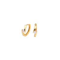 1 Paar Elegant Geometrisch Sterling Silber Inlay Zirkon Weißgold Plattiert Vergoldet Ohrringe main image 5