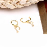 1 Pair Ins Style Modern Style Notes Sterling Silver Plating Inlay Zircon Drop Earrings main image 4