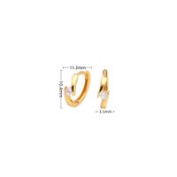 1 Pair Elegant Geometric Sterling Silver Inlay Zircon White Gold Plated Gold Plated Earrings sku image 2