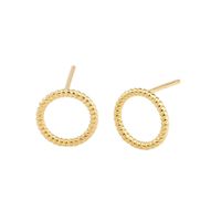 1 Pair Ins Style Circle Sterling Silver Plating White Gold Plated Gold Plated Ear Studs main image 2