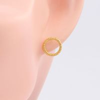 1 Pair Ins Style Circle Sterling Silver Plating White Gold Plated Gold Plated Ear Studs main image 5