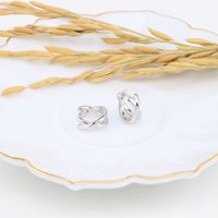 1 Pair Simple Style Geometric Sterling Silver Plating White Gold Plated Gold Plated Earrings main image 5