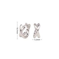 1 Pair Simple Style Geometric Sterling Silver Plating White Gold Plated Gold Plated Earrings sku image 1