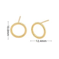 1 Pair Ins Style Circle Sterling Silver Plating White Gold Plated Gold Plated Ear Studs sku image 2