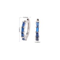 1 Pair Classic Style Streetwear Geometric Sterling Silver Inlay Zircon Hoop Earrings sku image 14