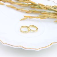 1 Pair Elegant Simple Style Geometric Sterling Silver Inlay Zircon Hoop Earrings main image 2