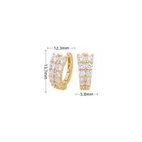 1 Pair Elegant Geometric Sterling Silver Plating Inlay Zircon Earrings sku image 2