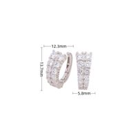 1 Pair Elegant Geometric Sterling Silver Plating Inlay Zircon Earrings sku image 1