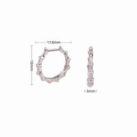1 Pair Basic Korean Style Geometric Sterling Silver Plating Inlay Zircon Earrings sku image 1