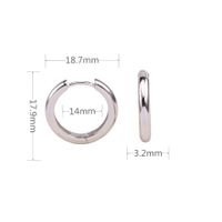 1 Pair Simple Style Commute Round Plating Sterling Silver White Gold Plated Gold Plated Earrings sku image 11