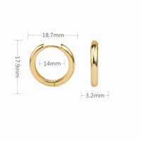 1 Pair Simple Style Commute Round Plating Sterling Silver White Gold Plated Gold Plated Earrings sku image 12
