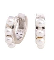 1 Paar Elegant Retro Geometrisch Sterling Silber Inlay Künstliche Perlen Ohrringe sku image 1