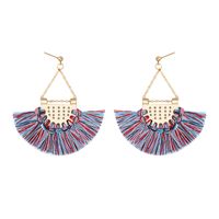 Fashion Fan-shaped Tassel Earrings Multicolor Nhdp145103 sku image 8