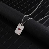 Hip-hop Poker Stainless Steel Alloy Titanium Steel Plating Unisex Pendant Necklace Long Necklace main image 3