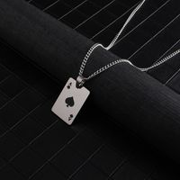 Hip-hop Poker Stainless Steel Alloy Titanium Steel Plating Unisex Pendant Necklace Long Necklace main image 4