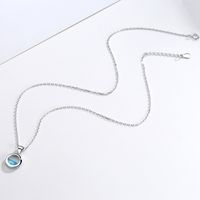 Wholesale Ins Style Artistic Round Sterling Silver Gem Pendant Necklace main image 2