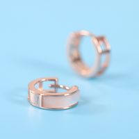 1 Pair Elegant Basic Lady Geometric Sterling Silver Plating Inlay Shell Earrings main image 1