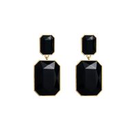 Elegant Glam Luxurious Rectangle Alloy Plating Inlay Rhinestones Gold Plated Women's Drop Earrings main image 4