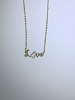 Wholesale Simple Style Letter Sterling Silver 14k Gold Plated Zircon Necklace main image 2