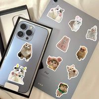60 Pieces Of Realistic Kitten Stickers Cute Cat Cute Expression Creative Decorative Water Cup Notebook Journal Small Stickers main image 4