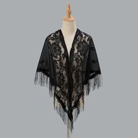 Women's Sweet Solid Color Polyester Lace Silk Scarf sku image 1