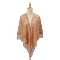 Women's Sweet Solid Color Polyester Lace Silk Scarf main image 2