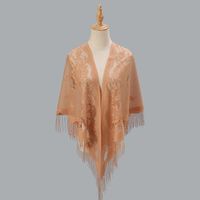 Women's Sweet Solid Color Polyester Lace Silk Scarf sku image 2