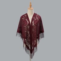 Women's Sweet Solid Color Polyester Lace Silk Scarf sku image 5