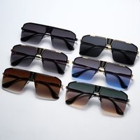 Exaggerated Solid Color Pc Square Full Frame Men's Sunglasses main image 4