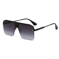 Exaggerated Solid Color Pc Square Full Frame Men's Sunglasses sku image 1