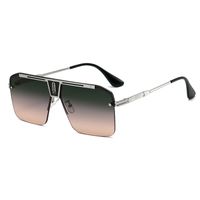 Exaggerated Solid Color Pc Square Full Frame Men's Sunglasses sku image 2