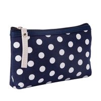 Women's Small All Seasons Canvas Polyester Polka Dots Basic Dumpling Shape Zipper Cosmetic Bag Phone Wallet sku image 5