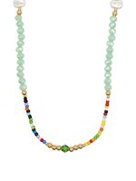 Classic Style Colorful Beaded Imitation Pearl Copper Women's Necklace main image 4