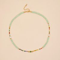 Classic Style Colorful Beaded Imitation Pearl Copper Women's Necklace main image 6