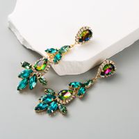 Elegant Luxurious Sweet Water Droplets Alloy Plating Inlay Rhinestones Gold Plated Women's Drop Earrings main image 6