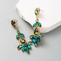 Elegant Luxurious Sweet Water Droplets Alloy Plating Inlay Rhinestones Gold Plated Women's Drop Earrings main image 5