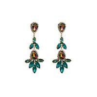 Elegant Luxurious Sweet Water Droplets Alloy Plating Inlay Rhinestones Gold Plated Women's Drop Earrings main image 4