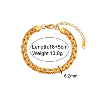 Simple Style Solid Color Stainless Steel Plating 18k Gold Plated Bracelets Necklace sku image 1