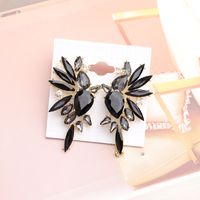 Baroque Style Flower Alloy Plating Inlay Artificial Gemstones Women's Ear Studs main image 5